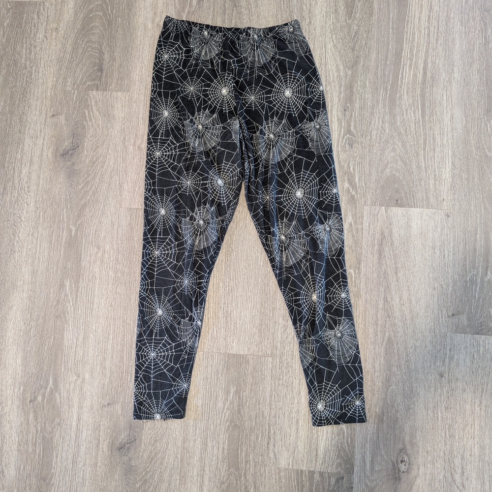 Spider Web Patterned Kids Leggings